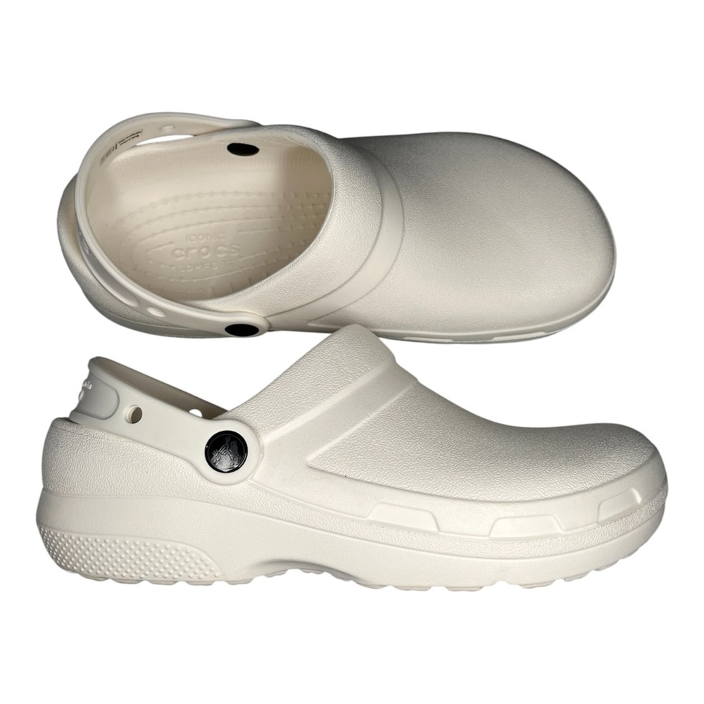 Crocs Specialist II Clog White Size Women’s 9 Men’s 7 Comfort Work Shoes  204590